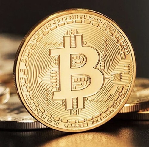 Stück bitcoin kryptomünze - 1,