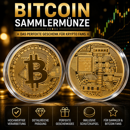 Bitcoin münze gold - münze, mit