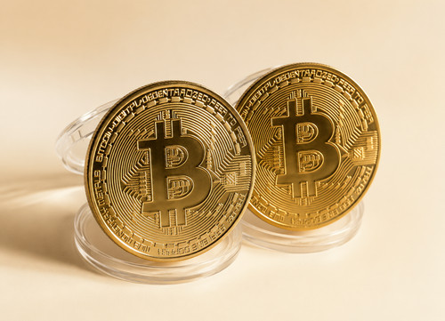 Stück bitcoin kryptomünze - bitcoin,