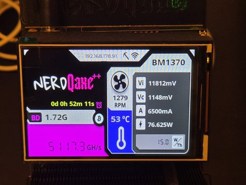 Bitaxe nerdqaxe 8th s - nerdqaxe++, 4,8th/s
