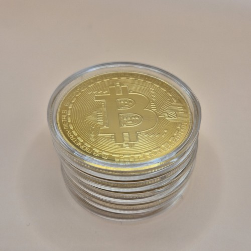 Stück bitcoin münze gold - stück, |