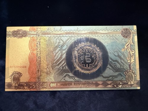 100 bitcoin gold - gold, banknote