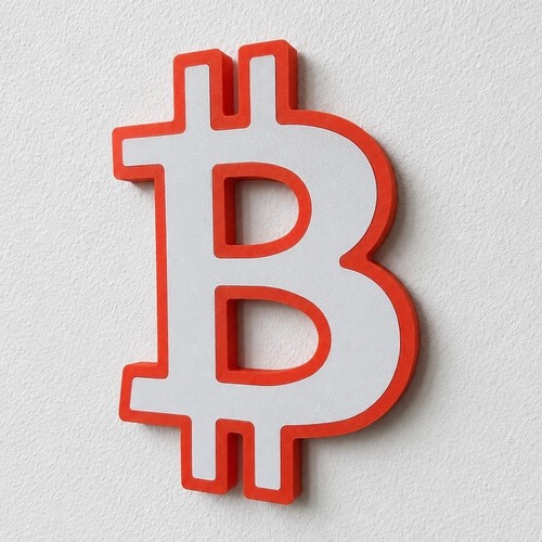 Bitcoin schild btc wandbild - bitcoin,