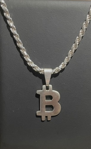 Silber 925 anhänger bitcoin - silber,