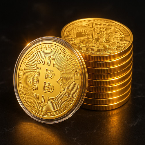 Bitcoin münze gold 15er - münze,